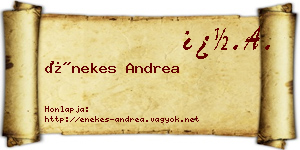 Énekes Andrea névjegykártya